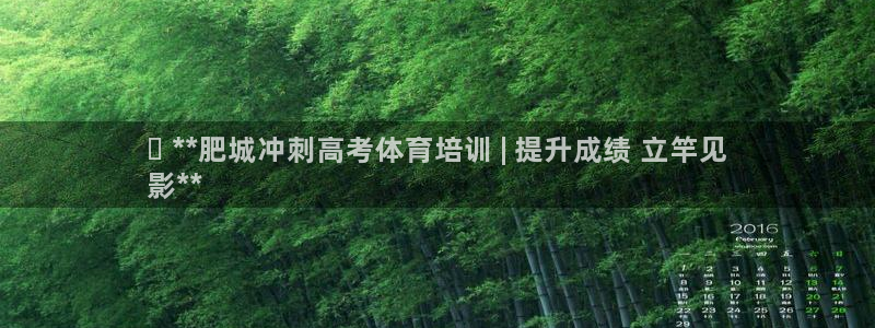 焦点娱乐平台登录不了了：✅ **肥城冲刺高考体育培训